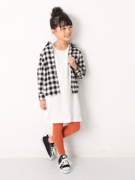 「devirock（デビロック）のアイテム（ワンピース/ドレス）」を使った、devirockさん（キッズ・120cm）の冬コーディネート