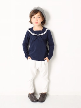 「devirock（デビロック）のアイテム（パンツ）」を使った、devirockさん（キッズ・120cm）の冬コーディネート