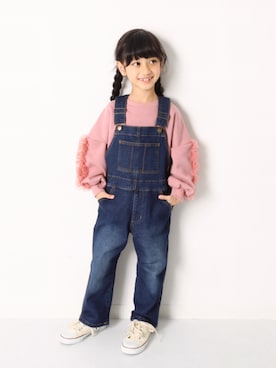 「devirock（デビロック）のアイテム（オールインワン・サロペット）」を使った、devirockさん（キッズ・110cm）の冬コーディネート