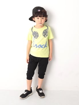 「devirock（デビロック）の全20柄 プリント半袖Tシャツ（Tシャツ/カットソー）」を使った、devirockさん（キッズ・110cm）の春コーディネート