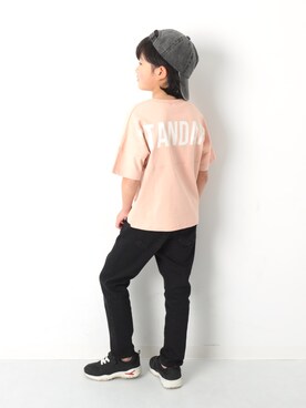 「devirock（デビロック）のアイテム（デニムパンツ）」を使った、devirockさん（キッズ・120cm）の春コーディネート