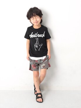 「devirock（デビロック）のアイテム（タンクトップ）」を使った、devirockさん（キッズ・110cm）の夏コーディネート