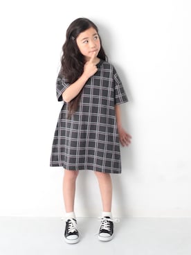 「devirock（デビロック）のアイテム（ワンピース/ドレス）」を使った、devirockさん（キッズ・110cm）の夏コーディネート