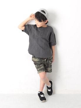 「devirock（デビロック）のアイテム（レッグウェア）」を使った、devirockさん（キッズ・120cm）の夏コーディネート