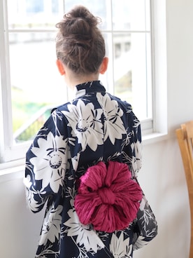 「アレンジ」｜「アイテム（浴衣）」を使った、devirockさん（キッズ・104cm）の夏コーディネート