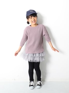 「devirock（デビロック）のアイテム（スカート）」を使った、devirockさん（キッズ・120cm）の夏コーディネート