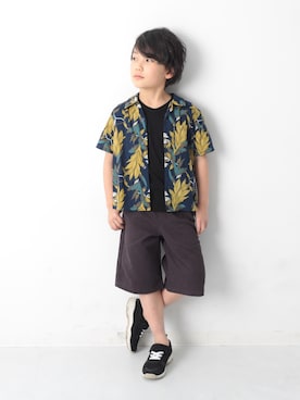 「devirock（デビロック）のオープンカラーシャツ（シャツ/ブラウス）」を使った、devirockさん（キッズ・120cm）の夏コーディネート