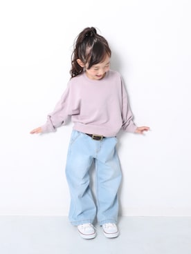 「devirock（デビロック）のアイテム（スウェット）」を使った、devirockさん（キッズ・110cm）の夏コーディネート