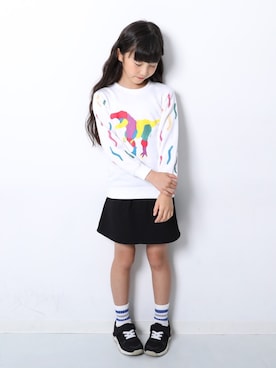 「devirock（デビロック）のアイテム（スウェット）」を使った、devirockさん（キッズ・120cm）の秋コーディネート