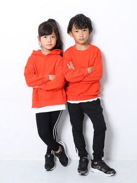 「devirock（デビロック）のアイテム（パンツ）」を使った、devirockさん（キッズ・120cm）の冬コーディネート