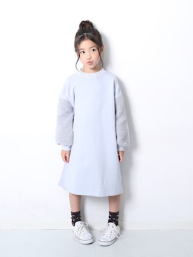 「devirock（デビロック）のアイテム（ワンピース/ドレス）」を使った、devirockさん（キッズ・120cm）の冬コーディネート