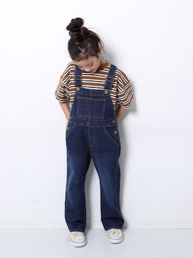 「devirock（デビロック）のアイテム（パンツ）」を使った、devirockさん（キッズ・120cm）の春コーディネート