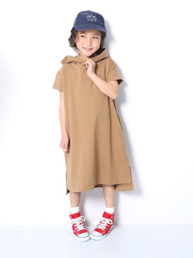 「devirock（デビロック）のアイテム（ワンピース/ドレス）」を使った、devirockさん（キッズ・120cm）の春コーディネート
