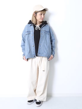 「devirock（デビロック）のアイテム（ジャケット/アウター）」を使った、devirockさん（レディース・152cm）の春コーディネート