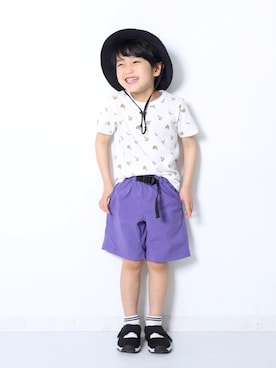 「devirock（デビロック）のアイテム（パンツ）」を使った、devirockさん（キッズ・110cm）の春コーディネート