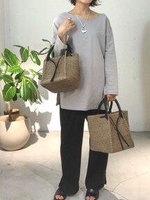 アウターサンセット　abaca basket bag OUTERSUNSET 【アウターサンセット】 abaca basket bag BROWN