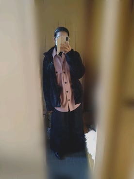 「オールバック」｜ももさん（レディース・165cm）の冬コーディネート