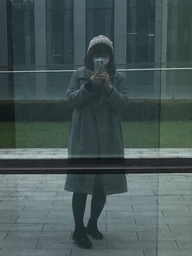 「cache cache（カシュ カシュ）のアイテム（ピーコート）」を使った、Jamieさん（レディース・174cm）の秋コーディネート
