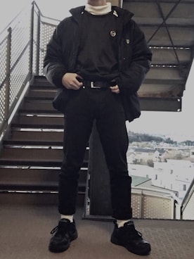 「アイテム（ダウンジャケット/コート）」を使った、W  inさん（メンズ・169cm）の冬コーディネート