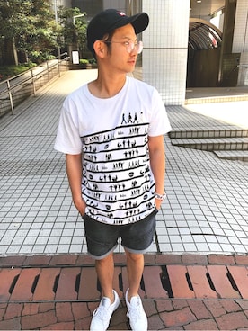 「FILA（フィラ）のアイテム（アナログ腕時計）」を使った、Shoupeiさん（メンズ・160cm）の夏コーディネート