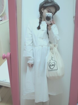 「DHOLIC（ディーホリック）のアイテム（キャスケット）」を使った、mikAさん（レディース・150cm）の春コーディネート