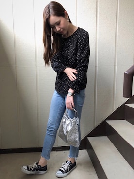 「CLEARIMPRESSION （クリアインプレッション）のアイテム（バッグ）」を使った、𝚊 𝚒さん（レディース・162cm）の春コーディネート