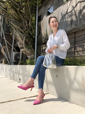 「CLEARIMPRESSION （クリアインプレッション）のアイテム（バッグ）」を使った、𝚊 𝚒さん（レディース・162cm）の春コーディネート