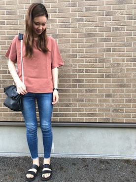 「PT（ピーティ）のアイテム（ショルダーバッグ）」を使った、𝚊 𝚒さん（レディース・162cm）の夏コーディネート