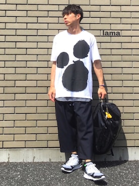 「Johnbull Private labo（ジョンブルプライベートラボ）のアイテム（スラックス）」を使った、lama さん（メンズ・168cm）の夏コーディネート