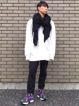 「LAD MUSICIAN（ラッドミュージシャン）のアイテム（スウェット）」を使った、lama さん（メンズ・168cm）の秋コーディネート