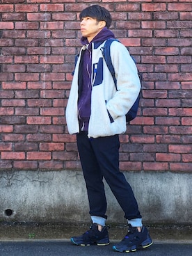 「Johnbull Private labo（ジョンブルプライベートラボ）のアイテム（スラックス）」を使った、lama さん（メンズ・168cm）の秋コーディネート