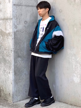 「noon（ヌーン）のアイテム」を使った、lama さん（メンズ・168cm）の春コーディネート