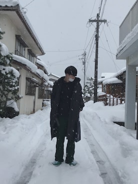 「no brand（ノーブランド）のアイテム（ダウンジャケット/コート）」を使った、yuzukiさん（メンズ・188cm）の冬コーディネート