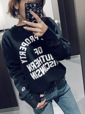 「アイテム（スウェット）」を使った、yu-kiさん（レディース・157cm・20代）の冬コーディネート
