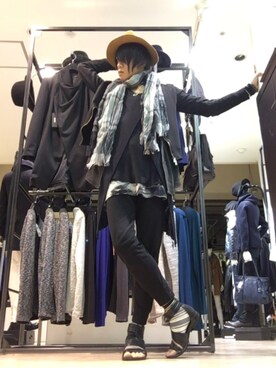 「MAJESTIC LEGON（マジェスティックレゴン）のアイテム（帽子）」を使った、AQUAさん（メンズ・176cm）の冬コーディネート
