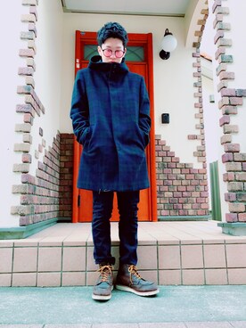 「GU（ジーユー）のアイテム（ジャケット/アウター、グリーン系）」を使った、ﾅｶﾉ ﾋﾋﾞｷさん（メンズ・166cm）の春コーディネート