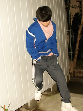 「super sixのアイテム（トップス、ピンク系）」を使った、ﾅｶﾉ ﾋﾋﾞｷさん（メンズ・166cm）の冬コーディネート