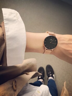 「ダニエルウェリントン」｜「アイテム（その他アウター）」を使った、Mさん（レディース・154cm）の夏コーディネート