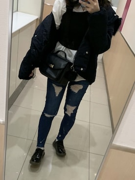 「飲み会」｜Rinさん（レディース・156cm・20代）の冬コーディネート