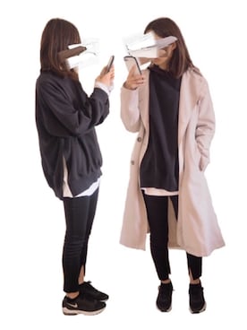 「クルーネックTシャツ」｜「アイテム（ジャケット/アウター）」を使った、yuuさん（レディース・164cm）の冬コーディネート