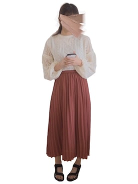 「オレンジスカート」｜yuuさん（レディース・164cm）の春コーディネート