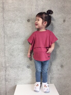 デニムパンツを使った 2歳女の子 の人気ファッションコーディネート Wear