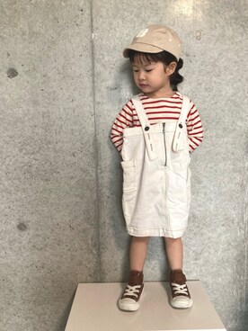 ジャンパースカートを使った ３歳女の子 の人気ファッションコーディネート Wear