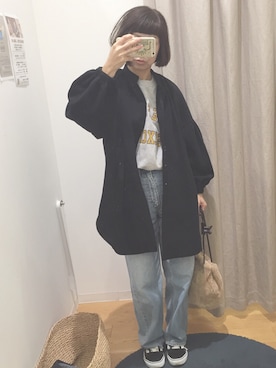 「I am I in fact...（アイアムアイインファクト）のアイテム（その他アウター）」を使った、ちゃんみーさん（レディース・160cm）の冬コーディネート