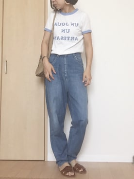 「TODAYFUL（トゥデイフル）のVintageトートバッグ（トートバッグ）」を使った、ちゃんみーさん（レディース・160cm）の夏コーディネート