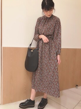 「アパレルスタッフ」｜「アイテム（その他シューズ）」を使った、ᴍɪʏᴜさん（レディース・165cm）の秋コーディネート