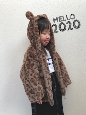 「Birthday（バースデイ）のアイテム（その他アウター）」を使った、Sachiさん（キッズ・90cm）の冬コーディネート