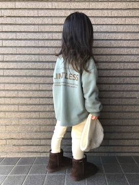 「シャーベットカラー」｜Sachiさん（キッズ・90cm）の冬コーディネート