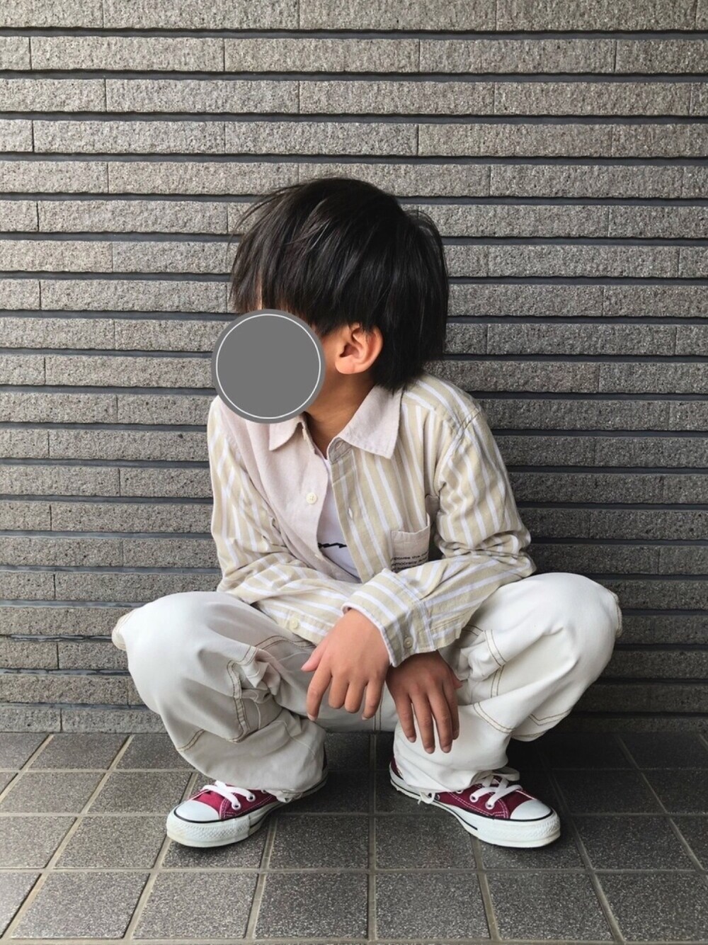 Sachiさんの「コットンストライプ配色シャツ（LEGURUS STANDARD）」を使ったコーディネート