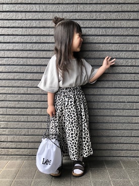 「Lee（リー）のアイテム」を使った、Sachiさん（キッズ・90cm）の春コーディネート